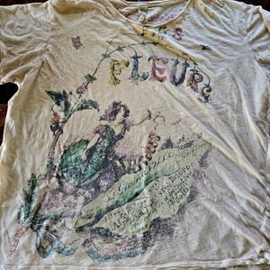 Magnolia Pearl Cream Graphic Tee with Floral Design